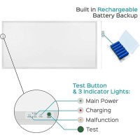 Led Energy Plus 2X4 Led Flat Panel Light With Emergency Battery Backup 50W 3000K4000K5000K 010V Dimmable 6500 Lumens Led