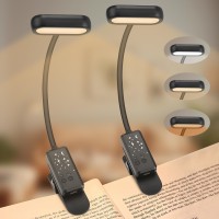 Galyjiche Book Light For Reading In Bed Rechargeable Led Reading Light Small Lightweight Clip On Book Light Three Colors And