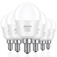 Ajuns E12 Led Bulb, Daylight 5000K, 120V 40 Watt Equivalent Ceiling Fan Light Bulbs,E12 Small Base A15 Led Light Bulbs,450 Lumen Cri 85+ Eye Protection, Non-Dimmable 6Packs