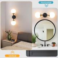 Ritakcdn Bathroom Light Fixtures Black Gold Bathroom Vanity Lights Over Mirror Modern Farmhouse Wall Sconce Lighting 2Light W