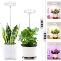 Lordem Grow Light Full Spectrum Red Blue Spectrum Plant Light For Indoor Plants Height Adjustable Growing Lamp With Auto On