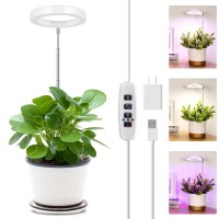 Lordem Grow Light Full Spectrum Red Blue Spectrum Plant Light For Indoor Plants Height Adjustable Growing Lamp With Auto On