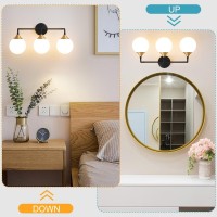 Ritakcdn Bathroom Light Fixtures Black Gold Bathroom Vanity Lights Over Mirror Modern Farmhouse Wall Sconce Lighting 3Light W