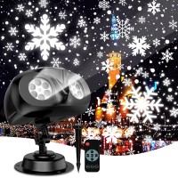 Vansmago 2024 Upgraded Dualhead Outdoor Snowflake Projector Light Ip65 Waterproof 180 Rotation Large Scale Projection Best