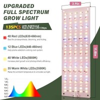 Lbw Led Grow Light Red Blue Spectrum Grow Light With 4812H Timer And 10 Dimmable Levels 135 Leds Plant Grow Lamp For Seedlin