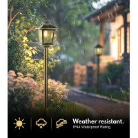 Pasamic 63 Aluminum Solar Lamp Post Light Outdoor 2 Pack Solar Floor Lamp Waterproof Solar Powered Lamp Post For Garden Path