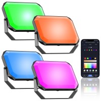 Nopoor Led Flood Light, Rgb Color Changing Flood Lights Outdoor, Smart Low Voltage Landscape Lights With App Control, 2700-6500K, Ip65 Pathway Lights For Garden Yards, Holiday Lights, Patio Lights