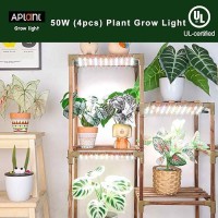 Aplant Plant Grow Light Slim Spacesaving Grow Lights For Indoor Plants 50W Dimmable Indoor Plant Lights With 61216H Timer