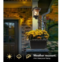 Outdoor Flower Pots 2 In 1 Outdoor Planter Solar Lamp Post Lights Outdoor Wall Mount Or Freestanding Waterproof Solar Post De