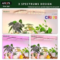 Aplant Grow Light 004Inch Ultra Thin Led Grow Lights For Indoor Plants Full Spectrum With Timer Dimmable Plant Light For Indo