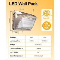 Jclgl Led Wall Pack Light 60W 4 Pack With Dusk To Dawn Photocell 5000K Daylight Wall Pack Led Exterior Light Repalces 600W Hps