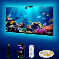 Bruwaa Smart Tv Led Backlight With Camera, 16.4Ft Bluetooth Rgb Led Strip Lights For Tv 75-85 Inch, Tv Led Lights That Sync With Tv And Music, App Control, Indoor