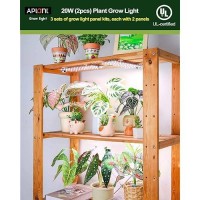 Aplant Grow Light Strip 3Pack 61216H Timer Plant Lights For Indoor Plants Dimmable Led Grow Light Full Spectrum 20W Flat P