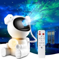 Astronaut Galaxy Projector Light, 2 In 1 Star Projector Light With Moon Lamp, Galaxy Night Light With 360?Adjustable & Remote Control, Gifts For Kids/Adults, Decor For Bedroom/Home/Party