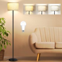 Verron Floor Lamp For Living Room Standing Lamp With 3 Color Temperatures Led Bulb Tall Lamp For Bedroom Office Black Floor L