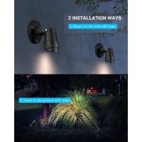 Sunvie Dusk To Dawn Outdoor Lighting 120V Led Spot Lights Outdoor Landscape Spotlights With Photocell Sensor Waterproof Outdoor