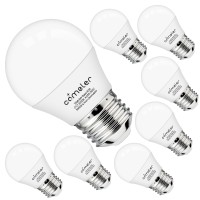 Comzler 6W A15 Led Bulb Daylight 60 Watt Equivalent, E26 Medium Screw Base Small Light Bulb Cool White 5000K, Home Lighting Decorative Ceiling Fan Light Bulbs Non-Dimmable(Pack Of 8)