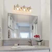 Tuscarora Bathroom Light Fixtures Brushed Nickel Vanity Light 3 Light Bathroom Vanity Light With Clear Glass Shade Bathroom Lig