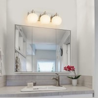 Tuscarora Bathroom Light Fixtures Brushed Nickel Vanity Light 3 Light Bathroom Vanity Light With Milk Glass Shade Bathroom Ligh