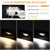 Cloudy Bay 12V Low Voltage 3 Color Indoor And Outdoor Led Step Light 3000K4000K5000K Deck Lights Stair Light Wet Location Blac