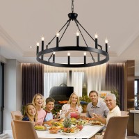 Vbkk Wagon Wheel Chandelier 32