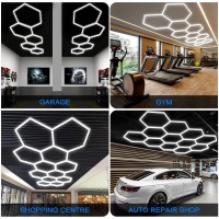 Hexagon Garage Light Fixture 50 Packs 52800Lm 480W Super Bright Honeycomb Hexagon Led Garage Lights 5000K Natural White 2 5