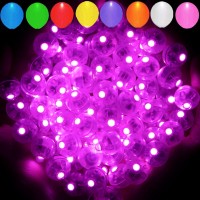 Aogist 50Pcs Pink Balloon Lightslong Standby Time Waterproof Mini Lightbattery Poweredround Led Ball Lamp For Latex Balloon P