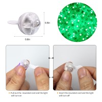 Aogist 50Pcs Green Balloon Lightslong Standby Time Waterproof Mini Lightbattery Poweredround Led Ball Lamp For Latex Balloon