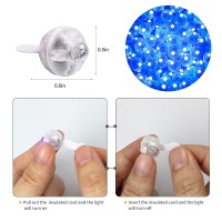 Aogist 50Pcs Blue Balloon Lightslong Standby Time Waterproof Mini Lightbattery Poweredround Led Ball Lamp For Latex Balloon P