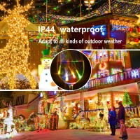 Sauirs Christmas Lights Outdoor 197Ft 500Led Fairy Lights 8 Lights Modes & Timer Waterproof Christmas String Lights Plug In For Party Garden Yard Wedding Outside Indoor Decorations(Multicolored)