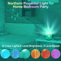 Jgmztzt Northern Lights Ocean Wave Projector Crown Light, 16 Colors Gradual Rotating Flame Water Lamp, Wave Night Light With Remote Control For Bedroom Living Office Restaurant Underwater Projector