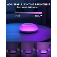 Jhd Smart Night Light Table Lamp For Bedroom Work With Alexa Google Assistant Desk Lamp With Music Sync And Timer Auto O