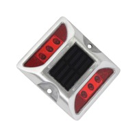 Wokyo Solar Power Road Reflector Waterproof Outdoor Warning Step Lights For Driveway Sidewalk Garden Pathway Yard (1* Red, Steady)