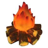 Fake Campfire Fake Fire 3D Faux Fireplace Logs 3D Decorative Cardboard Campfire Realistic Battery Powered Flameless Fake Flame Paper Flame For Halloween Christmas Party Decorations Style1