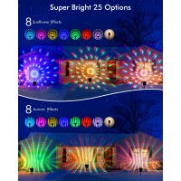 Quntis Color Changing Solar Spot Lights Outdoor Super Bright Rgbw 25 Modes Colored Solar Spot Lights Waterproof Solar Powered