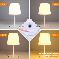 Vcuteka Bedside Table Lamp - Cordless Table Lamps 4 Colors Stepless Dimming Nightstand Lamp Rechargeable Battery Led Desk Lamp For Bedroom,Desk,Living Room,Terrace,Gift