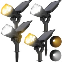 Jackyled Solar Spot Lights Outdoor 3000K6000K Solar Lights For Outside With 4 Modes Auto Onoff Waterproof Solar Landscape Sp