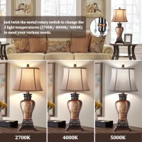 29 Farmhouse Rustic Table Lamps Set Of 2 3Color Temperature Dimmable For Bedroom And Living Room Decor