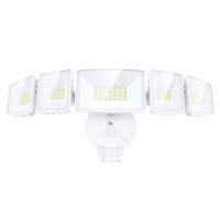 Onforu 5 Heads 55W Led Security Lights Motion Sensor Outdoor 360 Wide Angle Illumination 5000Lm Flood Light 6500K Ip65 Water