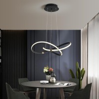 Led Pendant Lamp Dimmable Height Adjustable Table Dining Room Lamp Hanging Lamp Living Room Kitchen Hanging Ceiling Lamp With Remote Control Mobile App Control Modern Annular Bedroom Bar Island Lamp