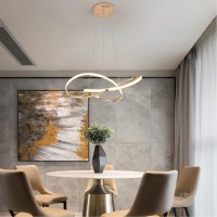 Led Pendant Lamp Dimmable Height Adjustable Table Dining Room Lamp Hanging Lamp Living Room Kitchen Hanging Ceiling Lamp With Remote Control Mobile App Control Modern Annular Bedroom Bar Island Lamp