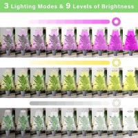 Weeaeew Grow Light For Indoor Plants Full Spectrum Plant Lamp 61 Led Tall Halo Grow Lights For Plant With Automatic Timer 72