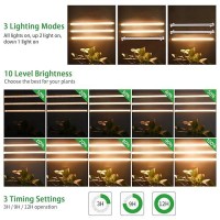 Led Grow Light Strips Full Spectrum Plant Growing Lights For Indoor Plants 3000K 144 Leds Plant Lamp With 3912H Timer 10 Di