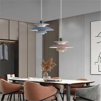 Zymen Chandelier With Led Bulb, Ph5 Modern Danish Pendant Light Minimalist Ceiling Lighting For Living Room Dining Room Kitchen Restaurant, Gradient Grey (Size : 50Cm)