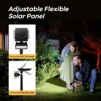 Consciot Cold White Solar Lights Outdoor 6500K Heightadjustable Solar Spotlights With 360 Independently Adjustable Light And S