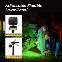 Consciot Rgb Multicolors Solar Spot Lights Outdoor 7 Colors And Colorcycling 600Lm 360 Adjustable Solar Landscape Spotlights