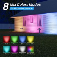 Consciot Rgb Multicolors Solar Spot Lights Outdoor 7 Colors And Colorcycling 600Lm 360 Adjustable Solar Landscape Spotlights