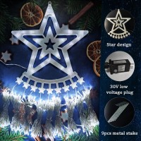 Aokudoni Christmas Decorations Outside 126Ft 350 Led 8 Modes Star Christmas Lights Outdoor Christmas Lights For House Yard Po