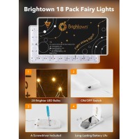 Brightown Fairy Lights Battery Operated 18 Pack 7Ft Mini Led Lights For Crafts Diy Garlands Jars Table Centerpiece Wedding Pla