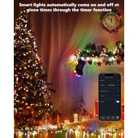 Flacchi Smart Christmas Lights 66 Ft 200 Led Smart Color Changing String Lights App Controlled Rgb Christmas Lights For Hallow